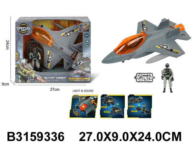 Vojni avion igračka sa pilotom Military Combat