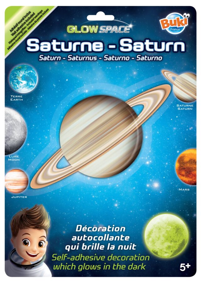 Svetleći Saturn Buki, nalepnica